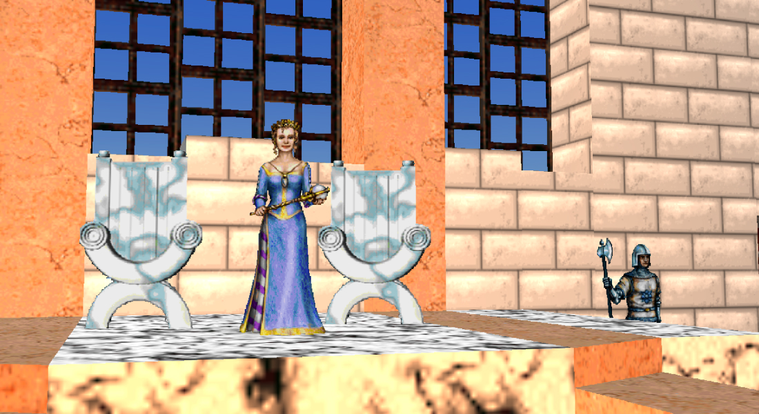 A screenshot of Princess Kateriina, leader of one of the games three joinable factions.
